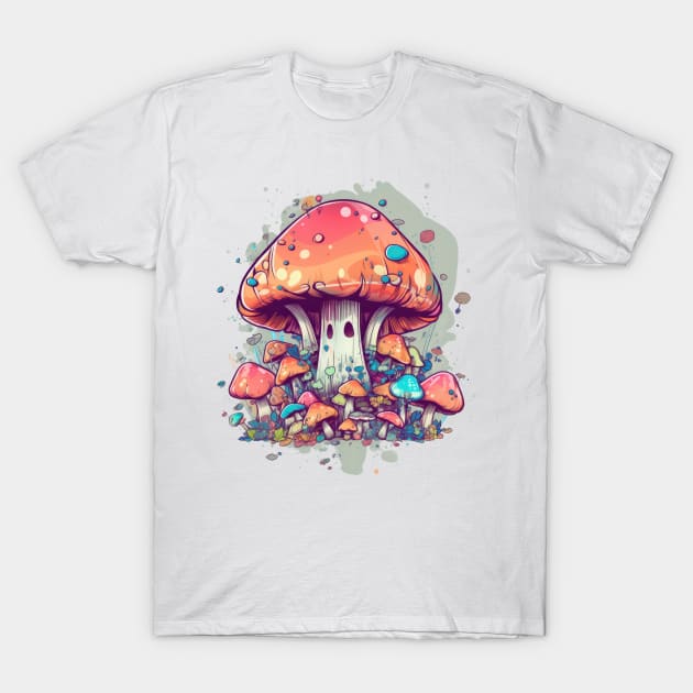 Mushroom Fun Room T-Shirt by JensenArtCo